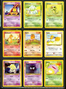 1999-2000 Pokemon BASE SET 4TH PRINT Edition NEAR COMPLETE Non Holo COMMON Cards - Image 9