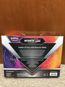 Pokemon TCG Meowth VMAX Special Collection Box - 4 Booster Evolutions Cosmic New - Image 4