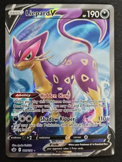 Liepard V 180/198 SWSH Chilling Reign Full Art Ultra Rare Holo Pokémon 2021 NM - Image 1
