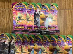 25 Vivid Voltage Booster Packs (Sleeved) Pokemon TCG Sword & Shield Box SWSH4 - Image 4