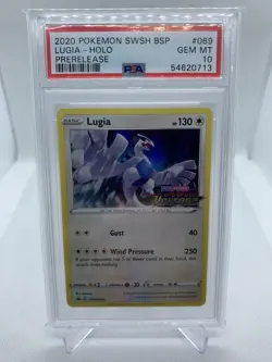 2020 POKEMON SWSH #069 LUGIA HOLO PSA 10 VIVID VOLTAGE PRERELEASE BLACK STAR - Image 3
