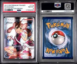 2017 Pokemon Premium Trainer Shauna Full Art XY Collection Promo #111a PSA 8 - Image 3