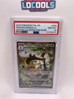 2023 Pokemon PAL EN Meowscarada ex Special Illustration Rare #256 -PSA GEM MT 10 - Image 1