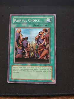 Yu-Gi-Oh TCG Painful Choice MRL-049 Unlimited Super Rare Card Played - Image 3