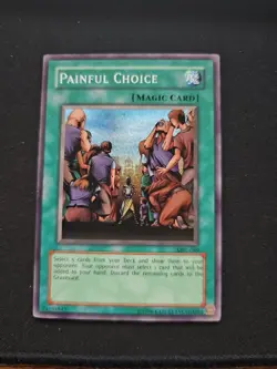 Yu-Gi-Oh TCG Painful Choice MRL-049 Unlimited Super Rare Card Played LP - Image 3