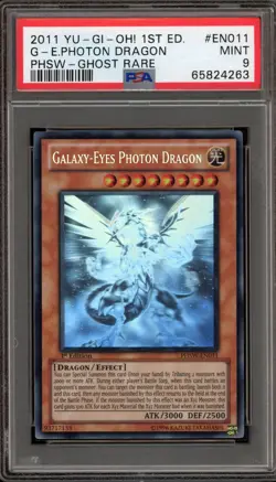 Yu-Gi-Oh! Galaxy-Eyes Photon Dragon 1st Edition Ghost Rare PHSW-EN011 PSA 9 Mint - Image 3