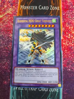 Yu-Gi-Oh! Elemental HERO Great Tornado LC02-EN010 Limited Ultra Rare NM e5/ - Image 1