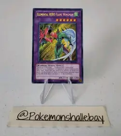 Elemental Hero Flame Wingman LCGX-EN045 *NM* 1st Edition Secret Rare Yugioh Card - Image 5