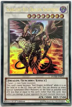 DUDE-EN013 Scarlight Red Dragon Archfiend - Ultra Rare 1st Ed Near Mint YuGiOh - Image 5