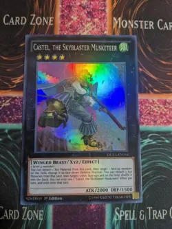 Yu-Gi-Oh! Castel, the Skyblaster Musketeer DUEA-EN054 1st Edition Super Rare NM - Image 1