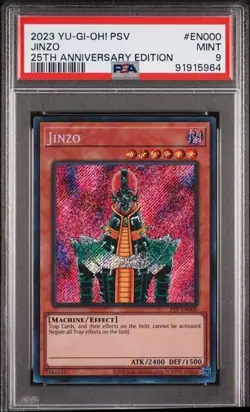 Yugioh Jinzo PSV-EN000 Secret Rare 25th Anniversary PSA 9 - Image 3