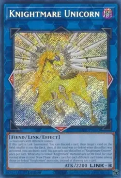 x1 Knightmare Unicorn - RA01-EN043 - Secret Rare - 1st Edition Yu-Gi-Oh! M/NM - Image 1
