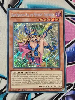 Yugioh Dark Magician Girl The Magicians Apprentice Secret Rare 1st Ed ALIN-EN004 - Image 3
