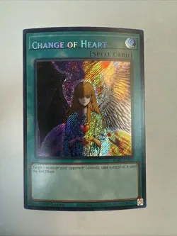 Yu-Gi-Oh Change of Heart RA01-EN050 Secret Rare 1st Edition Misprint Low Name NM - Image 3