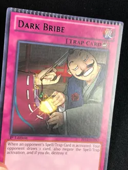 YUGIOH MISPRINT! DARK BRIBE BP01-EN055 1ST RARE (NM) - Image 2