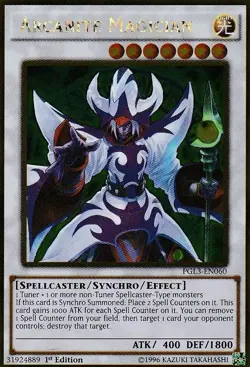 Yugioh Arcanite Magician PGL3-EN060 Gold Rare 1st Ed NM - Image 1