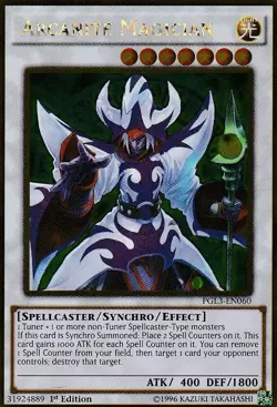 Yugioh Arcanite Magician PGL3-EN060 Gold Rare 1st Ed NM - Image 2