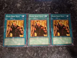 3X Raise Body Heat LOB-097 - Yugioh Yu Gi Oh! 3 Playset Mixed - Image 1