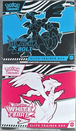 Pokemon TCG: Black Bolt & White Flare Sealed Set Elite Trainer Box ETB - IN HAND - Image 7
