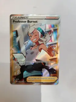 Pokémon TCG Professor Burnet Full Art TG26/TG30 Silver Tempest Holo Ultra Rare - Image 1