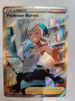 Pokémon TCG Professor Burnet Full Art TG26/TG30 Silver Tempest Holo Ultra Rare - Image 2
