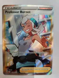 Pokémon TCG Professor Burnet Full Art TG26/TG30 Silver Tempest Holo Ultra Rare - Image 5
