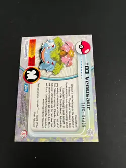 Topps Pokemon Venusaur Non Holo 03 Series 1 Card Blue Topps Trading Card - Image 3