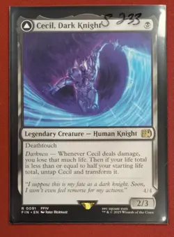 MTG Cecil, Dark Knight English Final Fantasy FIN NM R0091 - Image 1