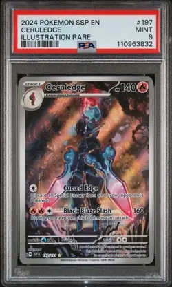 CERULEDGE #197 PSA 9 â€¢ 2024 POKEMON SURGING SPARKS ILLUSTRATION RARE - Image 1