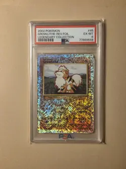 2002 POKEMON LEGENDARY COLLECTION #45 GROWLITHE REVERSE FOIL PSA 6 - Image 1