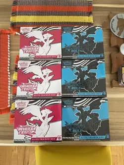 Pokemon Black Bolt & White Flare Elite Trainer Box ETB Set of 6 (3 Each) - Image 1