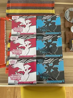 Pokemon Black Bolt & White Flare Elite Trainer Box ETB Set of 6 (3 Each) - Image 2