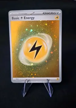 Pokémon TCG SV 151 Electric Energy Cosmic Holo Swirl 004 - Image 1