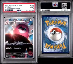 2024 POKEMON SFA EN-SHROUDED FABLE ILLUSTRATION RARE #079 BEWEAR PSA 9 - Image 1