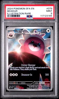2024 POKEMON SFA EN-SHROUDED FABLE ILLUSTRATION RARE #079 BEWEAR PSA 9 - Image 3