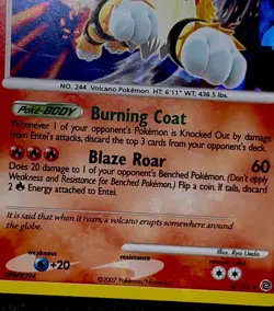 Entei 4/132 MP Cracked Ice Holo Bleed Awesome Full Moon Secret Wonders Pokemon! - Image 2