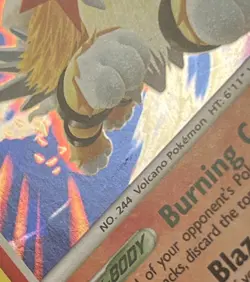 Entei 4/132 MP Cracked Ice Holo Bleed Awesome Full Moon Secret Wonders Pokemon! - Image 5
