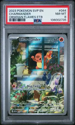 2023 Pokemon EN Obsidian Flames Black Star Promo Charmander #044 PSA 8 - Image 1