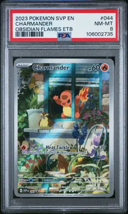 2023 Pokemon EN Obsidian Flames Black Star Promo Charmander #044 PSA 8 - Image 3