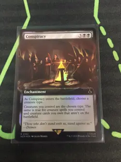 MTG Magic The Gathering Conspiracy Foil Ext. Art ACR Enchantment Black Commander - Image 2