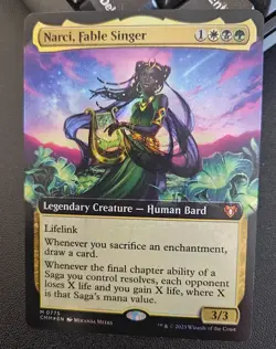 Narci, Fable Singer FOIL  Extended art Pack FreshMTG Magic - Commander Masters - Image 2