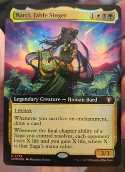 Narci, Fable Singer FOIL  Extended art Pack FreshMTG Magic - Commander Masters - Image 3