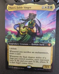 Narci, Fable Singer FOIL  Extended art Pack FreshMTG Magic - Commander Masters - Image 4