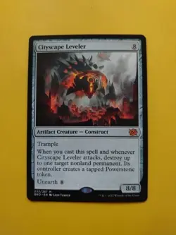 Cityscape Leveler.   BRO Mythic Artifact construct Magic the Gathering Card. - Image 1