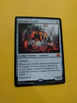 Cityscape Leveler.   BRO Mythic Artifact construct Magic the Gathering Card. - Image 3