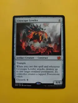 Cityscape Leveler.   BRO Mythic Artifact construct Magic the Gathering Card. - Image 5