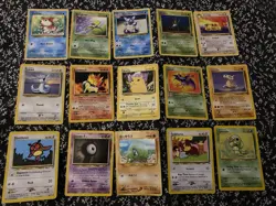 87 Cards Pokémon WOTC  Bundle Base Set Neo Jungle Fossil Heavy Played - Image 2