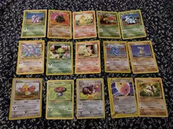 87 Cards Pokémon WOTC  Bundle Base Set Neo Jungle Fossil Heavy Played - Image 7