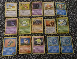 87 Cards Pokémon WOTC  Bundle Base Set Neo Jungle Fossil Heavy Played - Image 9