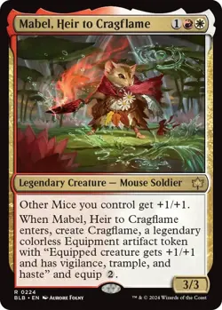 Mabel, Heir to Cragflame -  Bloomburrow (BLB) -  MTG 224 - EDH Commander - Image 1